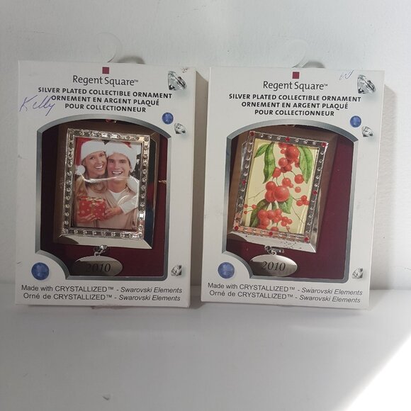 Regent Square 2010 Christmas Ornament PhotoFrames Silverplate Swarowski Crystals - Picture 9 of 10